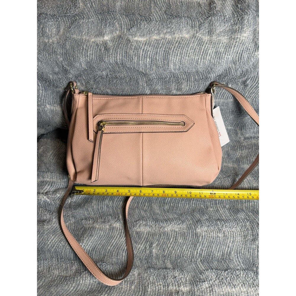 Liz Claiborne Pink Crossbody Purse - New With Tags - Front Zip Pocket - Picture 5 of 6